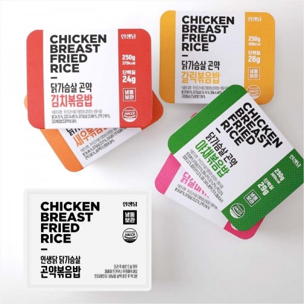 뮤직브로샵,인생닭 닭가슴살 새우 곤약 볶음밥 250g 5팩