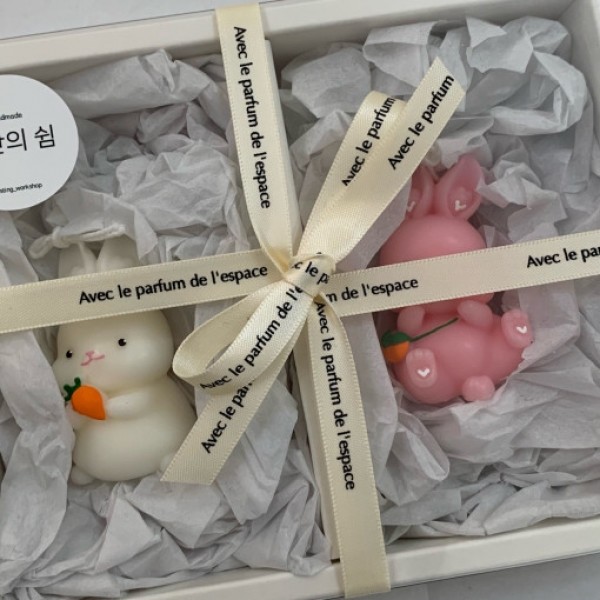 뮤직브로샵,(무료선물포장)미니 가방 당근 토끼 오브제 캔들 귀여운 어린이집답례품 선물