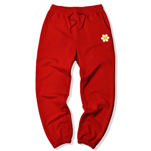 SMALL DAISY LOGO 조거 스웨트 팬츠 - 레드