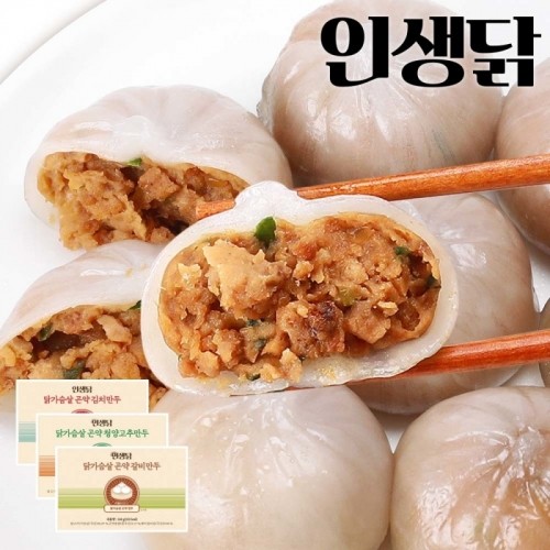 인생닭 닭가슴살 곤약 만두 혼합 168g 6팩
