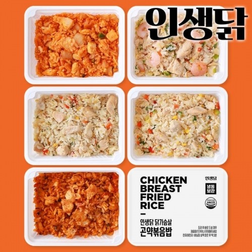 인생닭 닭가슴살 곤약 볶음밥 혼합 250g 5팩