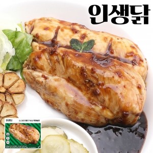 인생닭 소스담은 통 닭가슴살 흑마늘맛 130g 10팩
