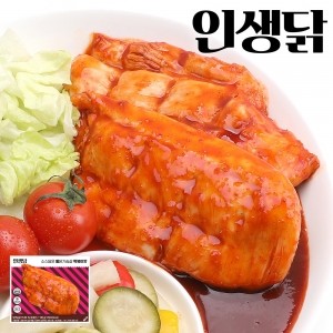 인생닭 소스담은 통 닭가슴살 떡볶이맛 130g 10팩