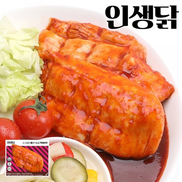 뮤직브로샵,인생닭 소스담은 통 닭가슴살 떡볶이맛 130g 10팩