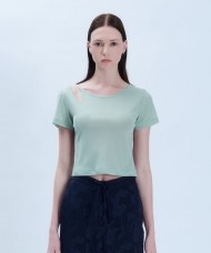 Mint Green Cut Out T-shirt