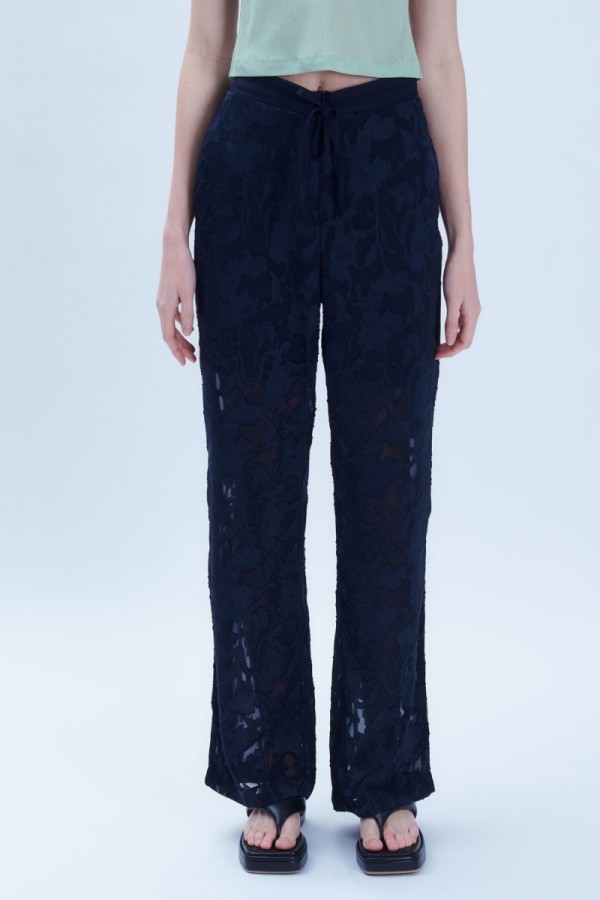 뮤직브로샵,Jacquard Floral Pants