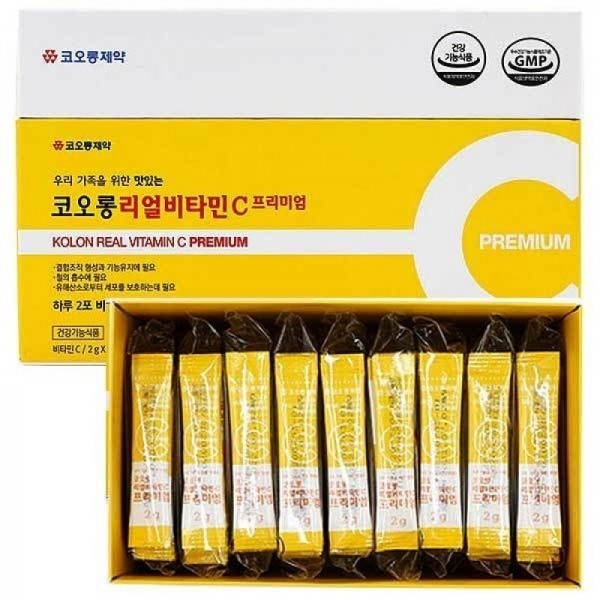 뮤직브로샵,코오롱 리얼비타민C 프리미엄 2g x180포 (3개월)