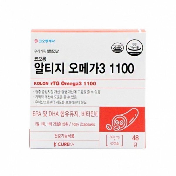 뮤직브로샵,코오롱 알티지오메가3 1100 800mg x 60C