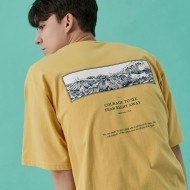 웨이브 반팔 티셔츠/ 옐로우